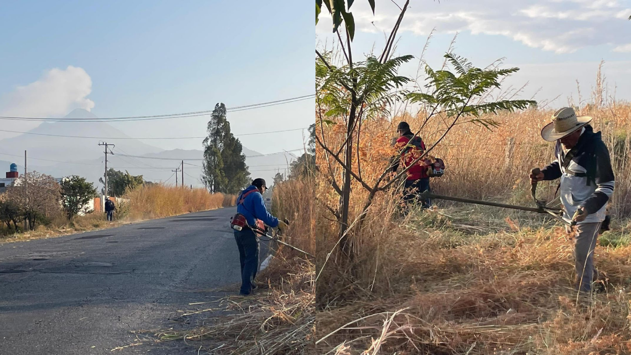 Habitantes y alcalde electo de Ocuituco limpian entradas