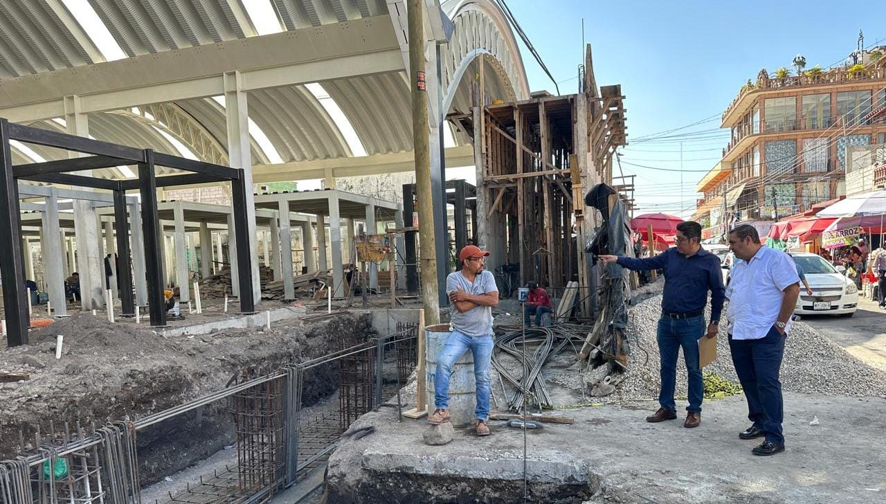 Supervisa Gobierno de Morelos trabajos de reconstrucción del Mercado Nuevo en Cuautla