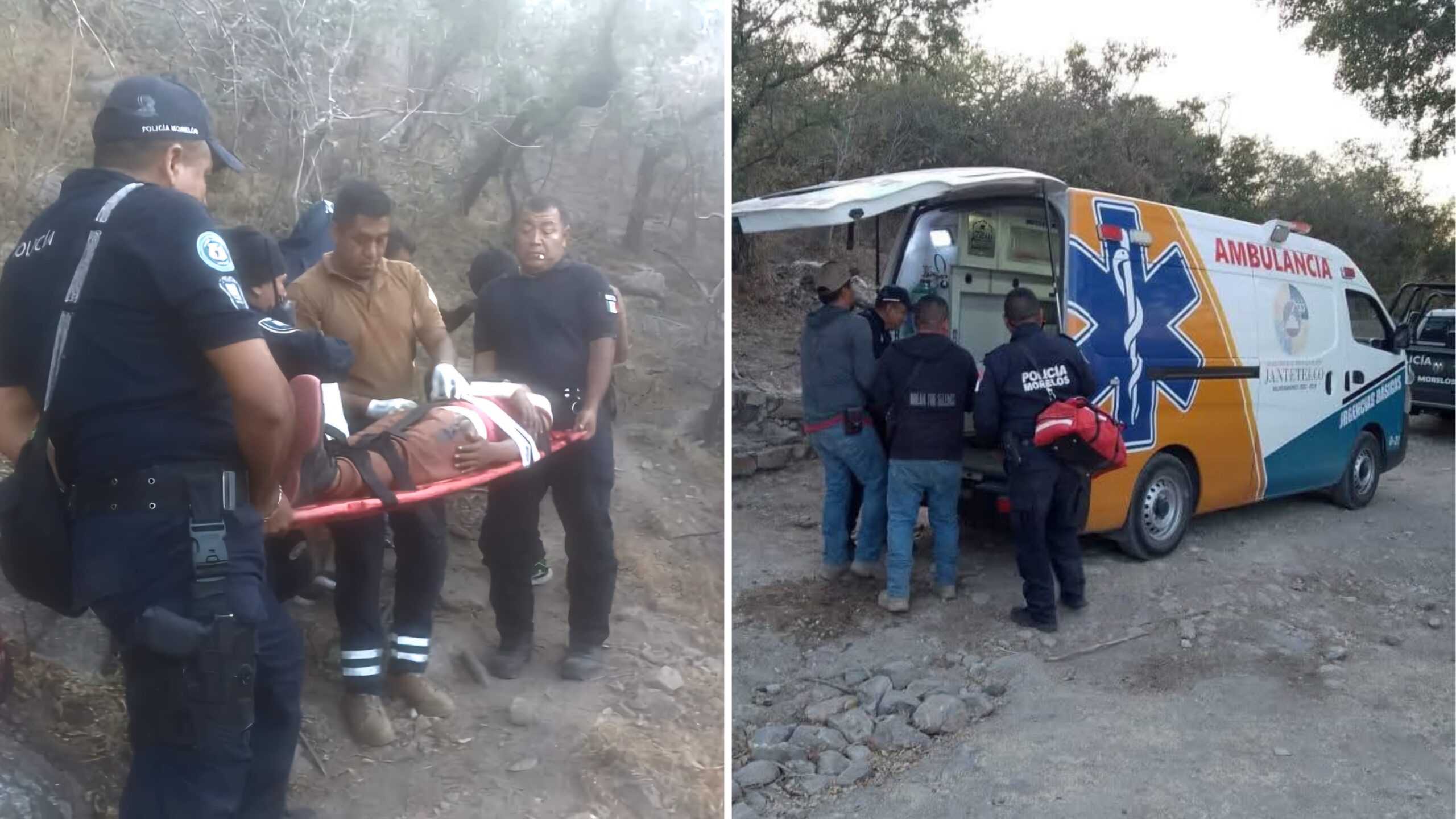 Familia sufre accidente en el cerro del Chumil, en Jantetelco