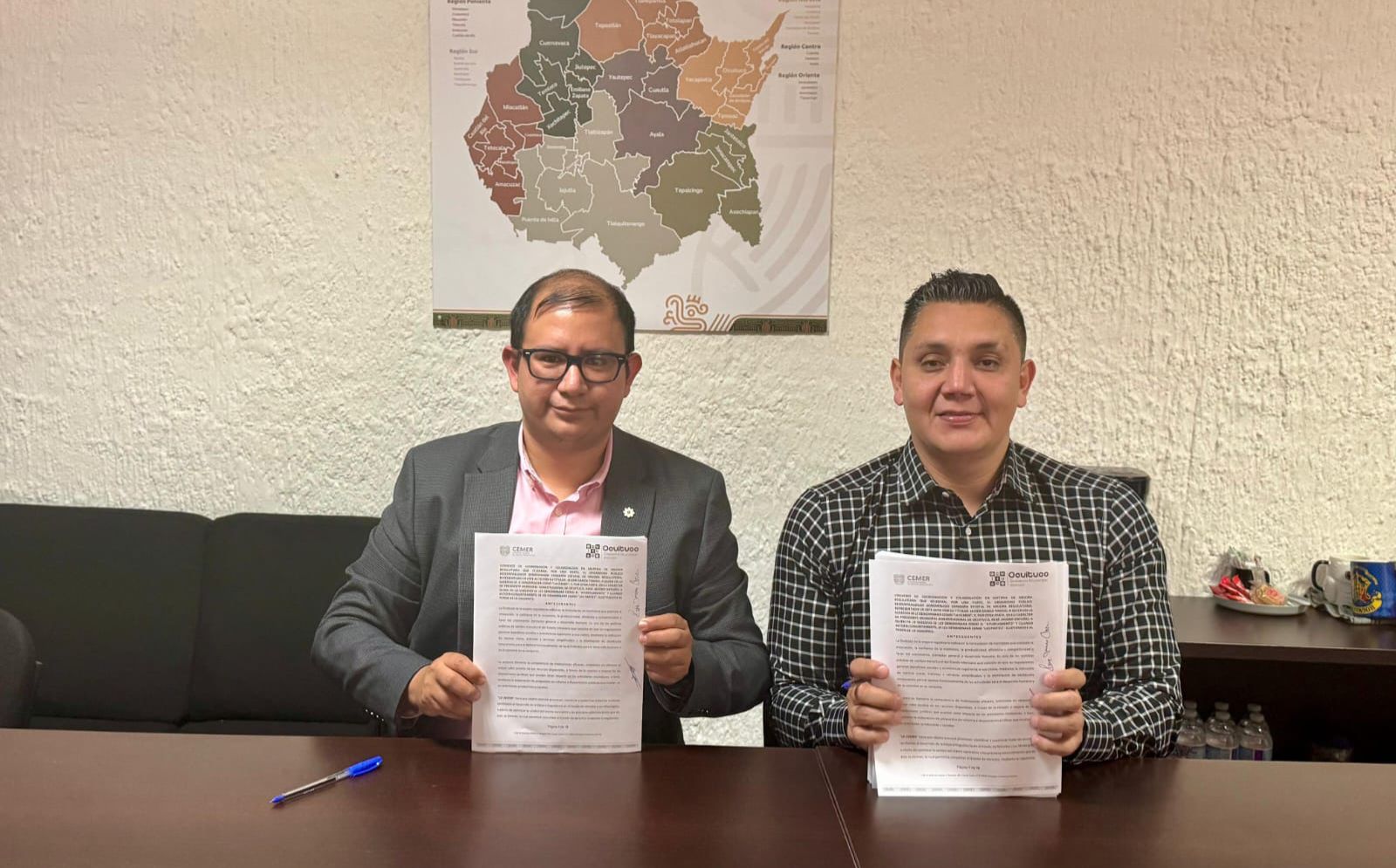 CEMER firma convenio con Ocuituco para trabajar en agilizar trámites y reforzar alianzas