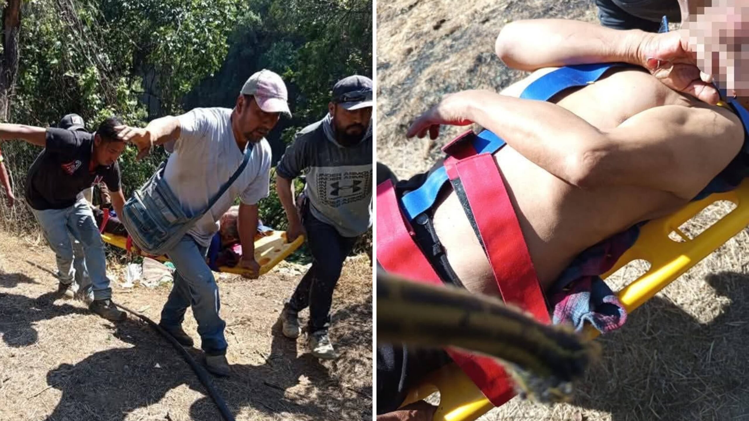 Rescatan a un hombre de la tercera edad que cayó en pozo de agua en Ocuituco