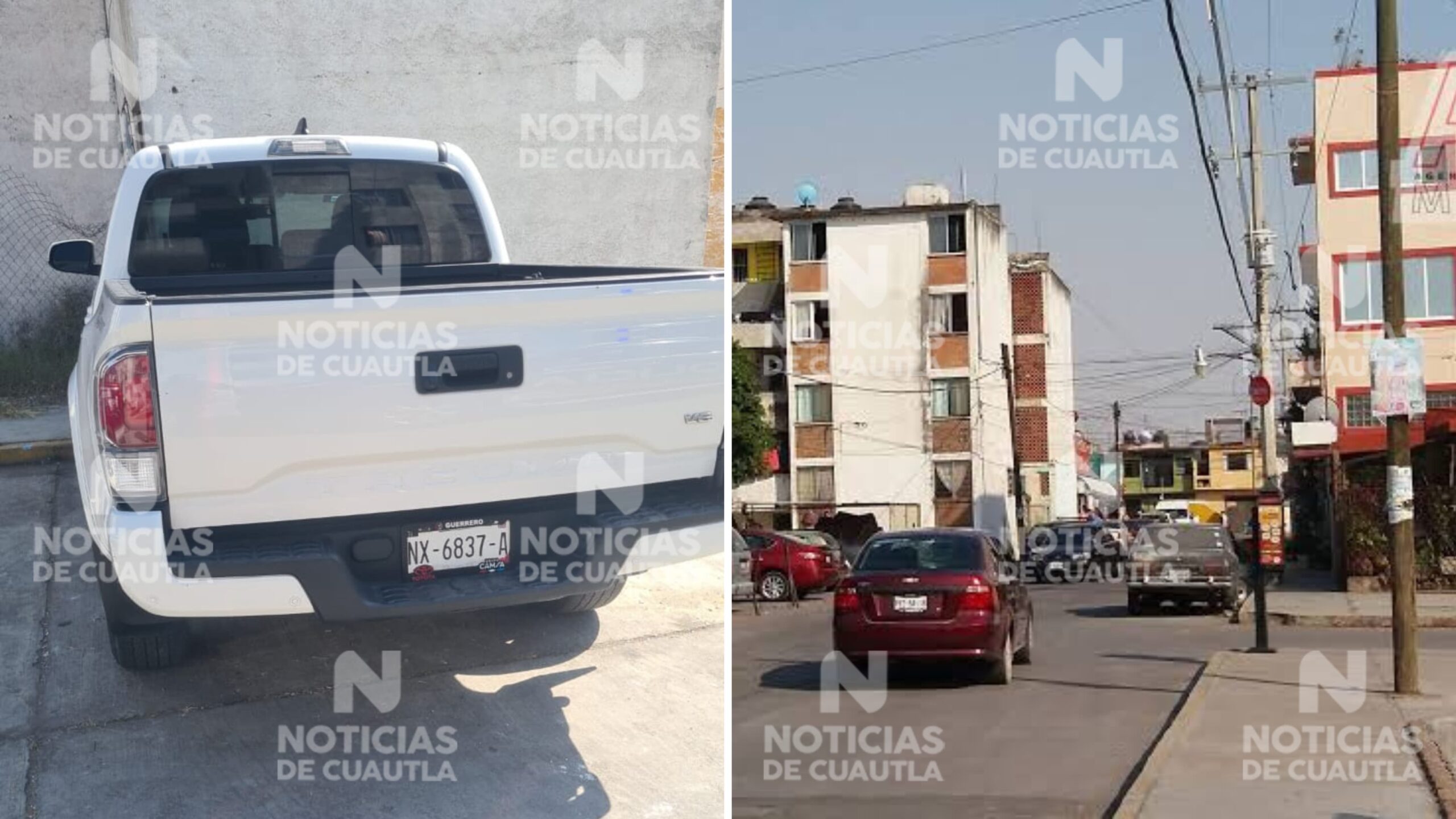 Roban camioneta en plaza «Los Atrios» y logra policía recuperarla en Piedra Blanca