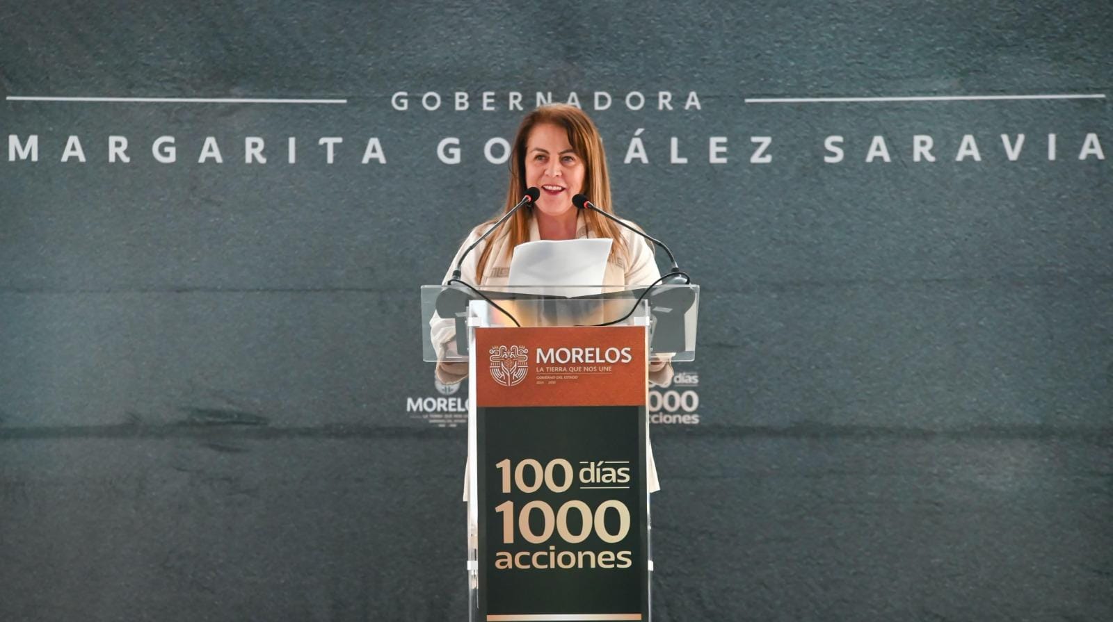 Presenta Margarita González Saravia su informe de 100 días con 1000 resultados