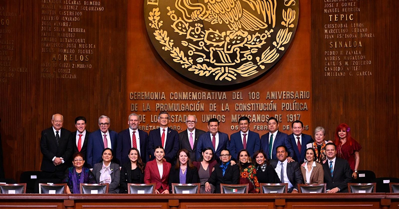 Participa Gobernadora de Morelos en el 108 aniversario de la promulgación de la Constitución de 1917