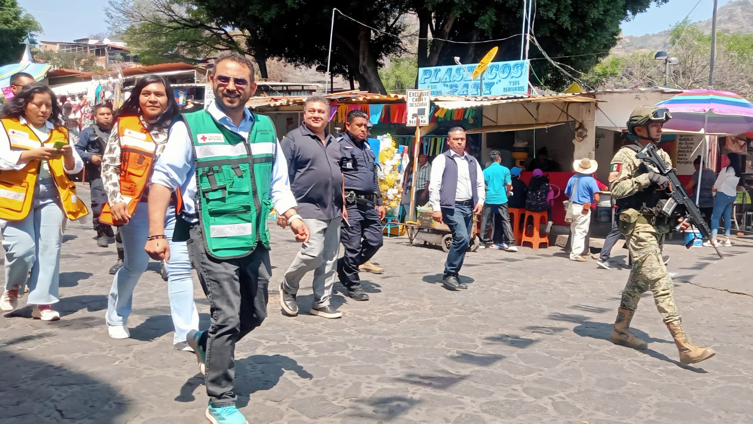 Supervisan autoridades, operativo de seguridad en Carnaval de Tepoztlán